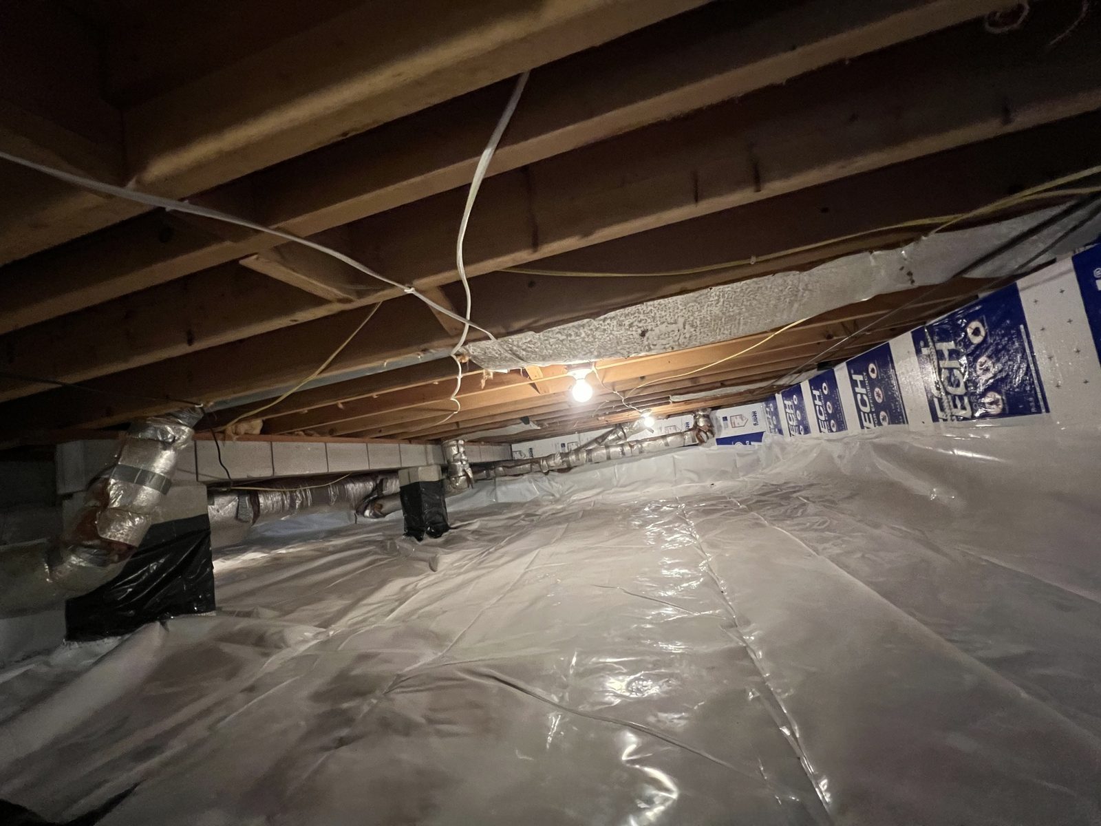 Crawl space encapsulation and insulation